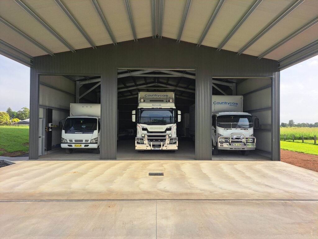 countrycare removals fleet in storage facility